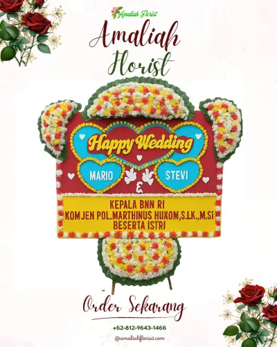 Karangan Papan Bunga Pernikahan di Kedung Dalem